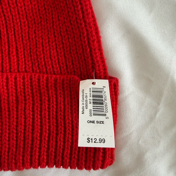 Old Navy Vibrant Red Knit Beanie - Picture 2 of 3